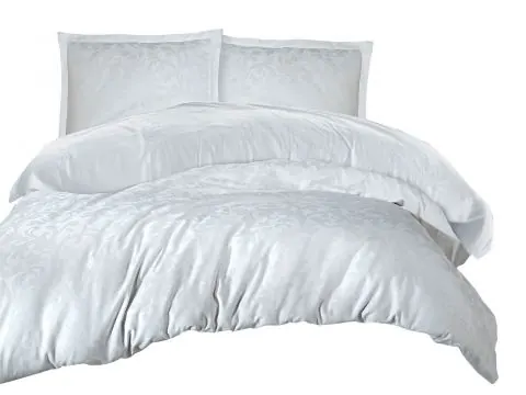 Eksklusywna Pościel z satyny bawełnianej Jacquard 160x200 Payava 1 Luxury Biały