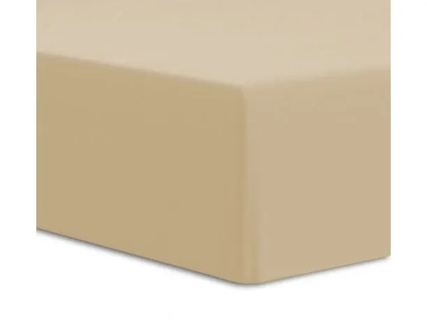 Prześcieradło Premium Jersey elastan 160x200 z gumką Piaskowy Luxury jasny beż Sand 30