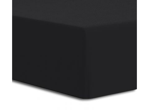 Prześcieradło Premium Jersey elastan 220x200 z gumką ekskluzywne Czarny Luxury
