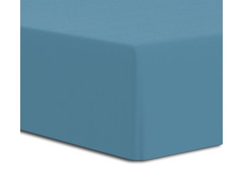 Prześcieradło Premium Jersey elastan 90x200 z gumką luksusowe Blue Luxury Niebieski