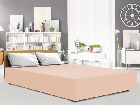 Prześcieradło Premium Jersey elastan 90x200 z gumką luksusowe Pink Luxury róż