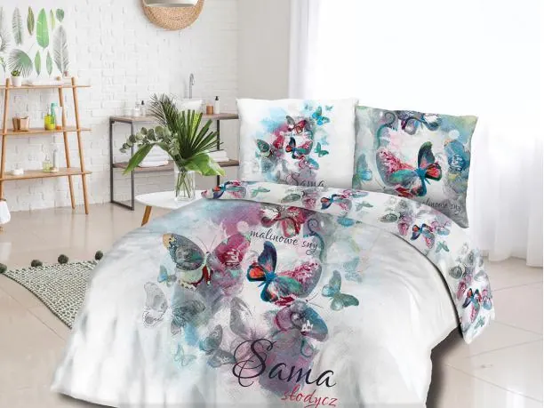 Pościel z bawełny - 220x200 - Malinowe sny - 61501/1