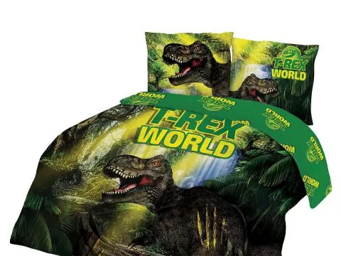 Pościel bawełniana -140x200 +70x80 - T-Rex World - 61502/1