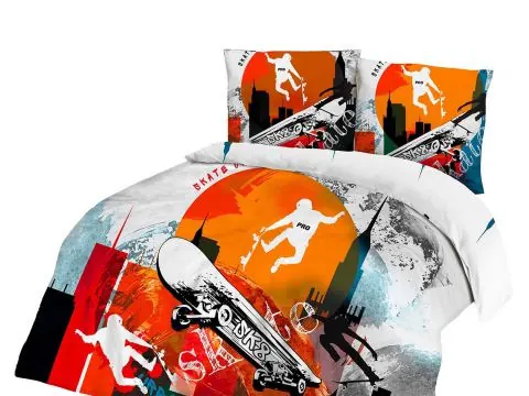 Pościel z bawełny -140x200 +70x80 - Skate - 61507/1