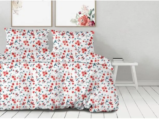 Pościel z satyny bawełnianej 160x200 Frotex Akwarela Greno