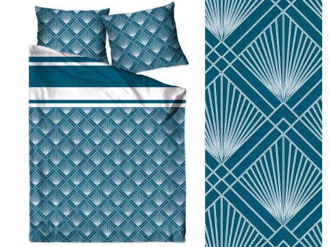 Pościel z satyny bawełnianej - 160x200 + 2/70x80 - Diamond -  Greno Gold Line