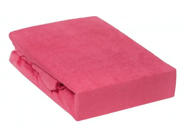 Prześcieradło Frotte z gumką malina 90x200 019