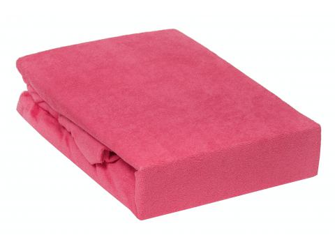 Prześcieradło Frotte z gumką malina 160x200     019