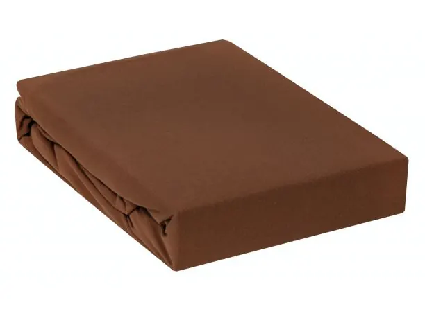Prześcieradło Jersey z gumką brązowe 160x200 023