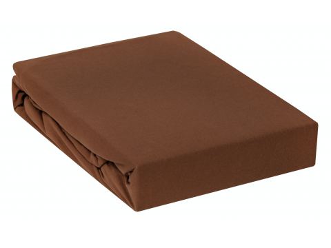 Prześcieradło Jersey z gumką brązowe 120x200    023
