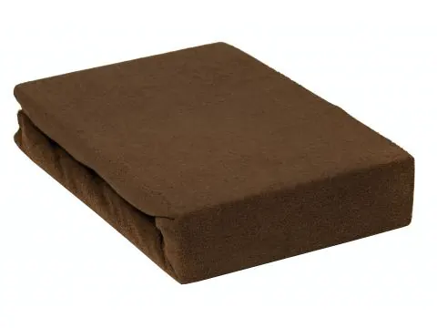 Prześcieradło Frotte z gumką brązowe 90x200 023