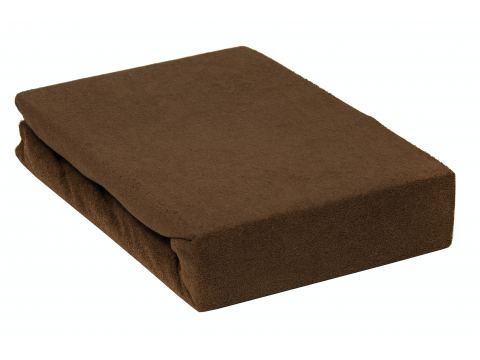 Prześcieradło Frotte z gumką brązowe 220x200    023