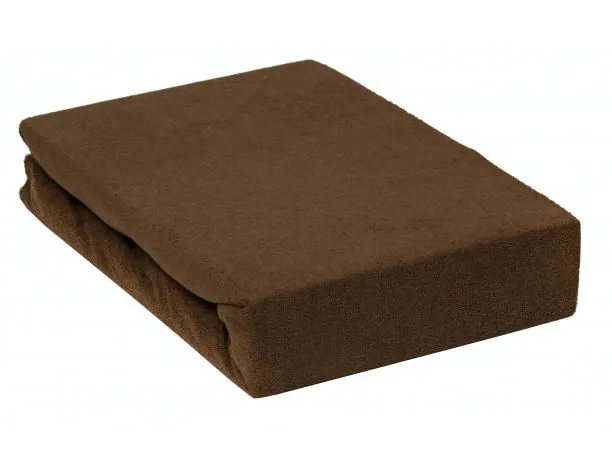 Prześcieradło Frotte z gumką brązowe 220x200 023