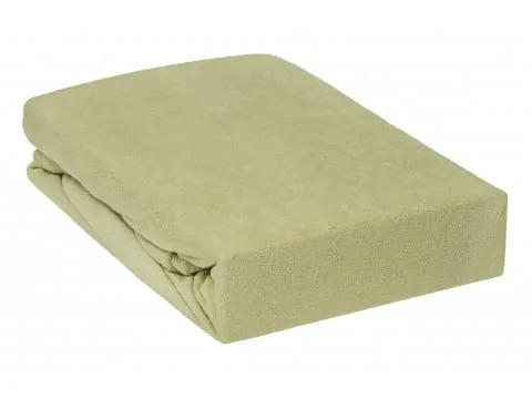 Prześcieradło Frotte z gumką oliwkowe 120x200 024