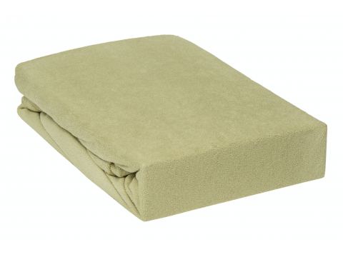 Prześcieradło Frotte z gumką oliwkowe 160x200             024