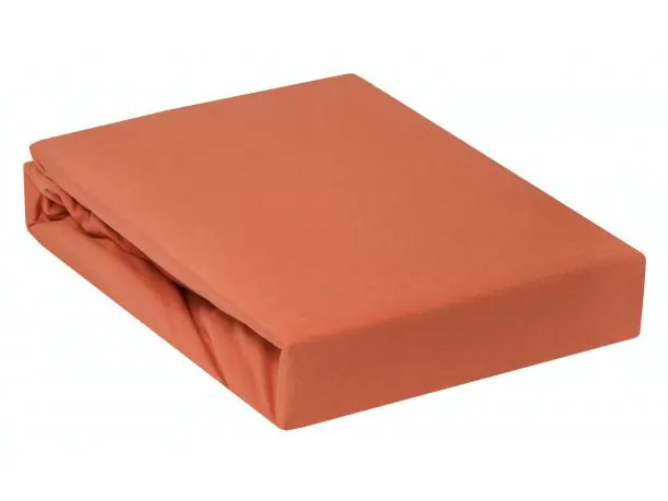 Prześcieradło Jersey z gumką ceglaste 120x200 025