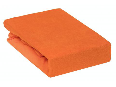 Prześcieradło Frotte z gumką ceglaste 180x200      025