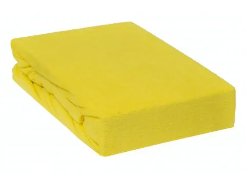 Prześcieradło Frotte z gumką cytrynowe 90x200 026