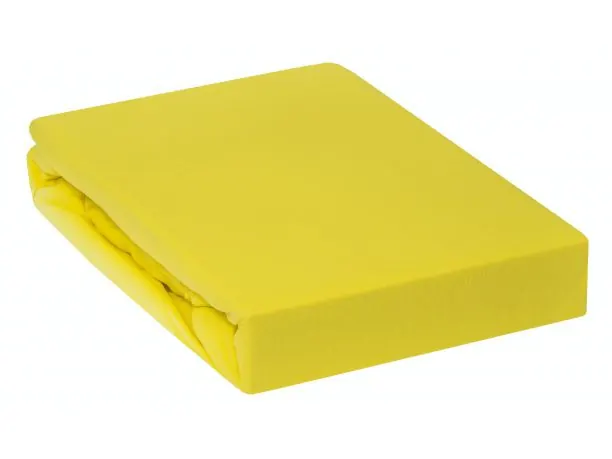 Prześcieradło Jersey z gumką cytrynowe 90x200 026