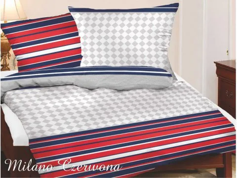 Pościel satynowa Greno Gold Line Milano czerwona 160x200