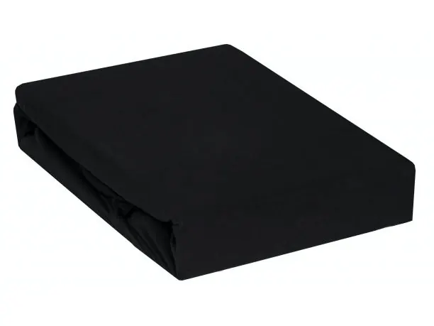 Prześcieradło Jersey z gumką czarne 180x200 027