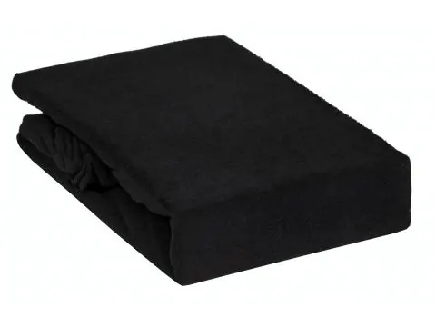 Prześcieradło Frotte z gumką czarne 120x200 027