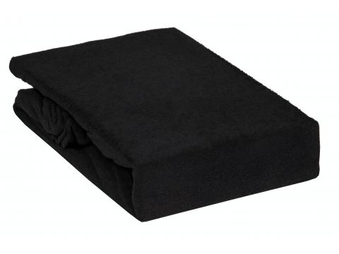 Prześcieradło Frotte z gumką czarne  220x200    027