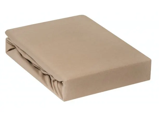 Prześcieradło Jersey z gumką ciemny beż 140x200 030