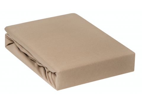 Prześcieradło Jersey z gumką ciemny beż 120x200   030