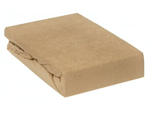 Prześcieradło Frotte z gumką ciemny beż 120x200 030