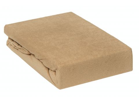 Prześcieradło Frotte z gumką ciemny beż 180x200    030