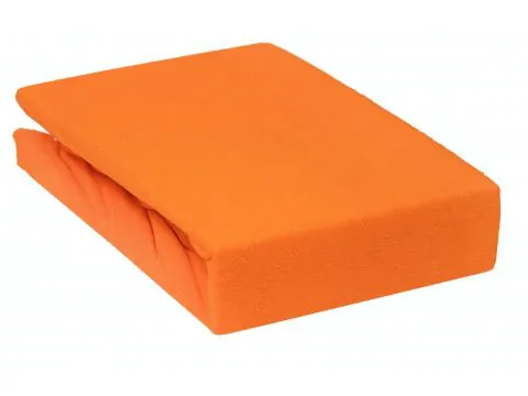 Prześcieradło Frotte z gumką pomarańczowe 90x200 031