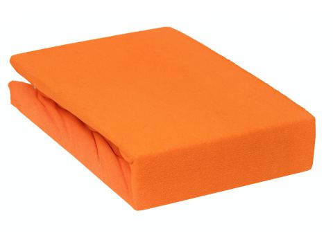 Prześcieradło Frotte z gumką pomarańczowe 180x200     031