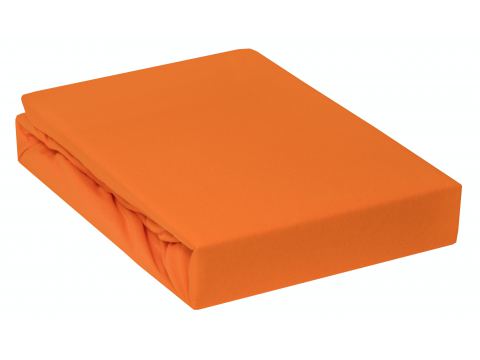 Prześcieradło Jersey z gumką pomarańczowe 90x200     031