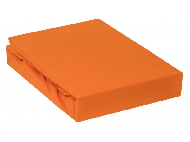 Prześcieradło Jersey z gumką pomarańczowe 160x200 031