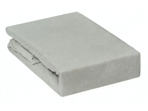 Prześcieradło Frotte z gumką popielate 90x200 034 j - Jasno popielate