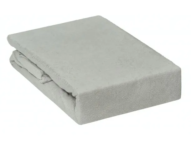 Prześcieradło Frotte z gumką popielate 120x200 034 j - Jasno popielate