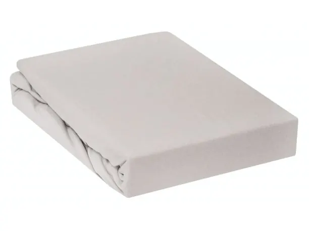 Prześcieradło Jersey z gumką popielate 160x200 034 j -Jasny popielaty