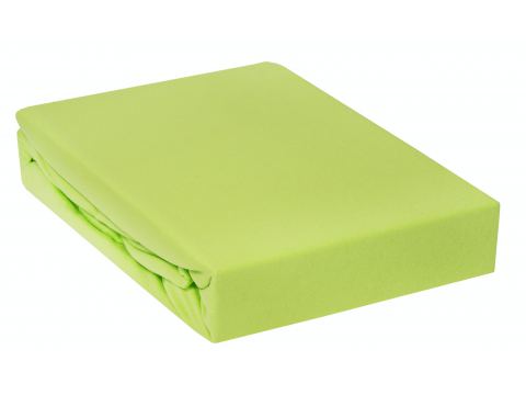 Prześcieradło Jersey z gumką limonka  220x200 - 035 Prześcieradło Jersey z gumką limonka  220x200 - 035
