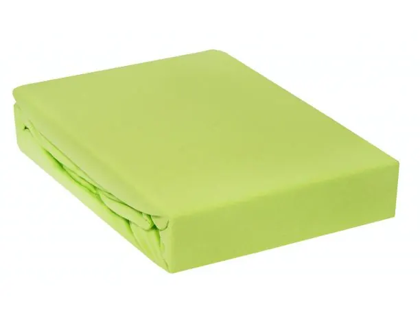 Prześcieradło Jersey z gumką limonka 120x200 - 035
