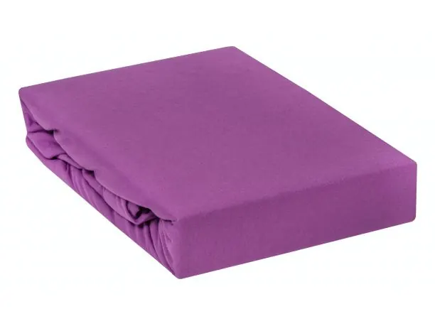 Prześcieradło Jersey z gumką Ciemny Fiolet - 160x200 - 037 - śliwka