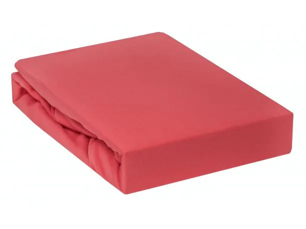 Prześcieradło Jersey z gumką Koralowe - 120x200 - 038 - Koral