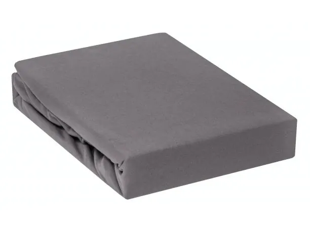 Prześcieradło Jersey z gumką 140x200 Grafit 040 grafitowe