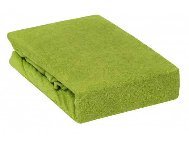 Prześcieradło Frotte z gumką 220x200 Zielone Jabłuszko 036