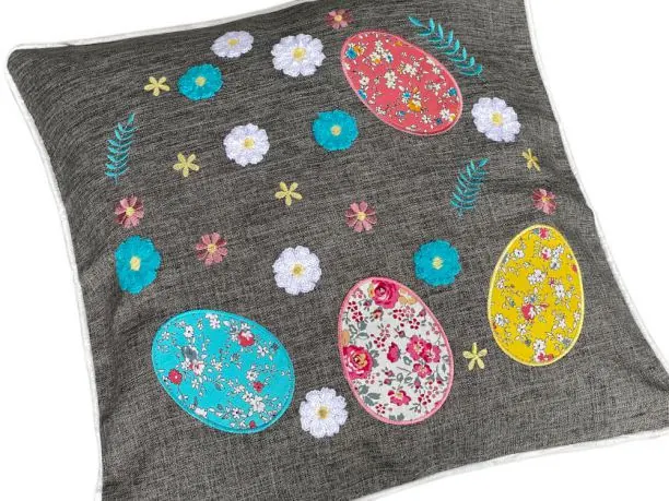 Poszewka świąteczna 40x40 kolorowe pisanki int 0253 Wielkanocna 1 szt