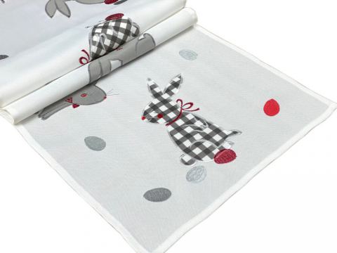 Bieżnik świąteczny 40x140 dwa zajączki int 055 wielkanoc