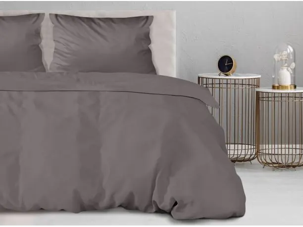 Komplet pościeli Bielbaw Jednobarwna Stalowy 220x200 greno