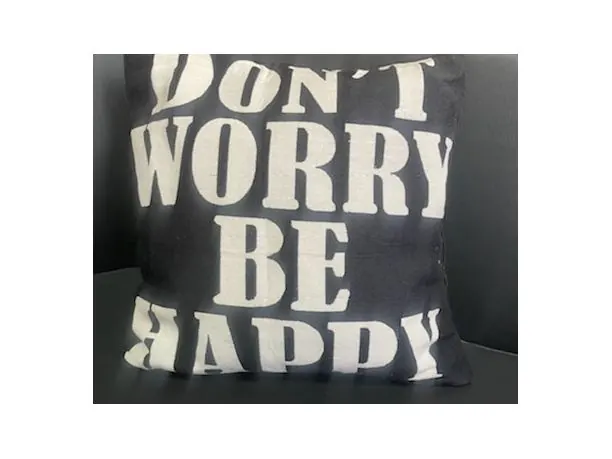 Poszewka dekoracyjna gobelinowa 40x40 don't worry be happy - 1 szt