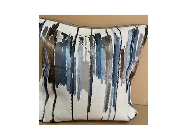 Poszewka dekoracyjna 40x40 niebieskie paski- 1 szt 031/3