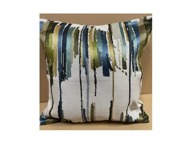 Poszewka dekoracyjna 40x40 zielone paski- 1 szt 031/3